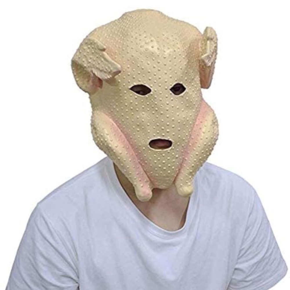 Realistic Mask Latex Full Head Turkey Costume Halloween Thanksgiving Party Mask